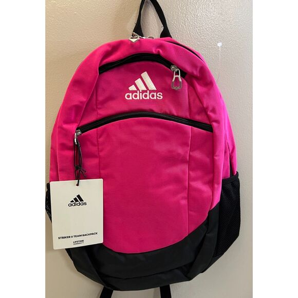 NWT Adidas Striker II Team Backpack in pink and black - Picture 3 of 13